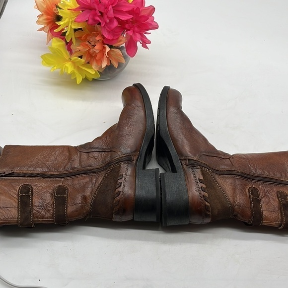 Earth Hemlock Almond Brown Leather shin High Boots Sz 6.5. MCA1820H - Picture 9 of 10